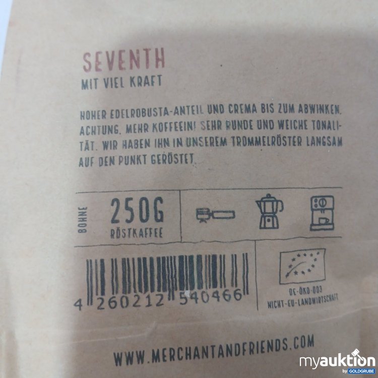 Artikel Nr. 466395: Merchant & Friends Seven th Organic Espresso Bohnen 250 g