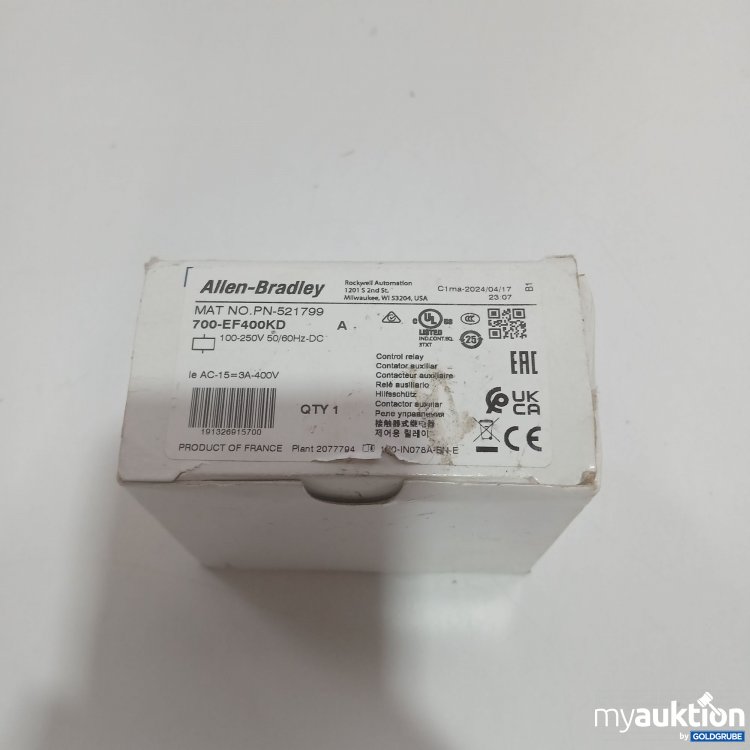 Artikel Nr. 518395 Artikel Nr. 518395: Allen-Bradley Hilfsschütz 700-EF400KD