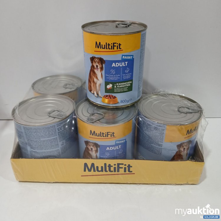Artikel Nr. 770395 Artikel Nr. 770395: MultiFit Hundefutter Kaninchen & Karotten 6x800g