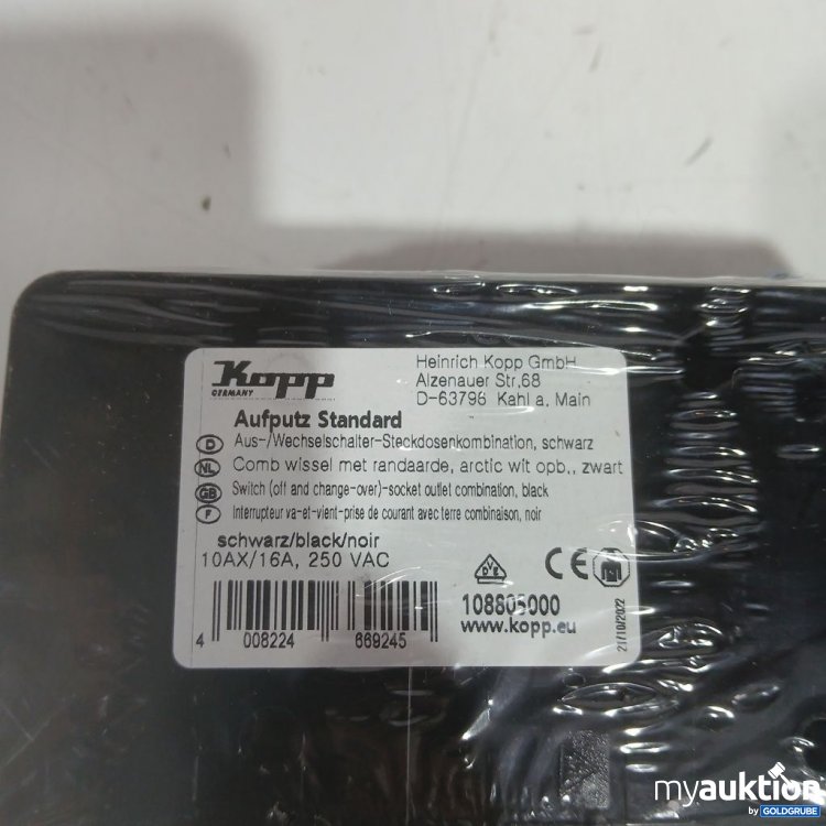 Artikel Nr. 932395 Artikel Nr. 932395: Kopp Aufputz Standard Kombinationssteckdose schwarz