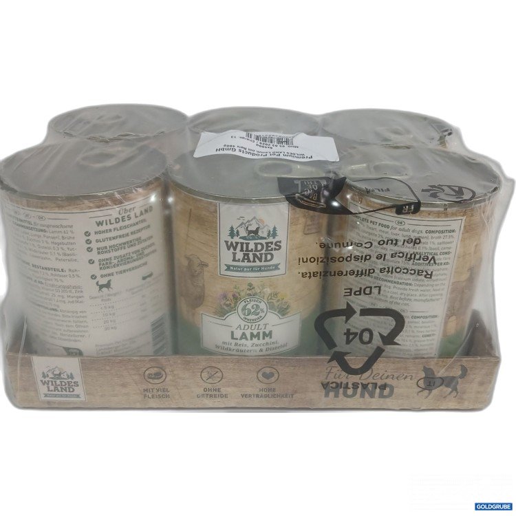 Artikel Nr. 981395 Artikel Nr. 981395: Wildes Land Hundefutter Lamm 6x400g