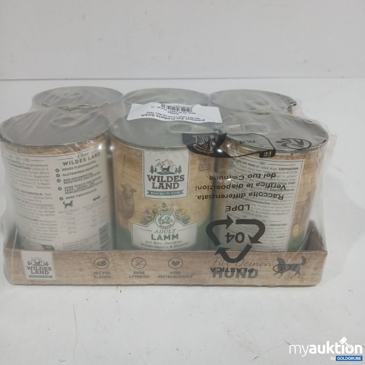 Artikel Nr. 981395 Artikel Nr. 981395: Wildes Land Hundefutter Lamm 6x400g