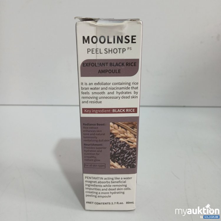 Artikel Nr. 972396: Moolinse Peel Shotp Exfoliant Black Rice Ampoule 80ml 