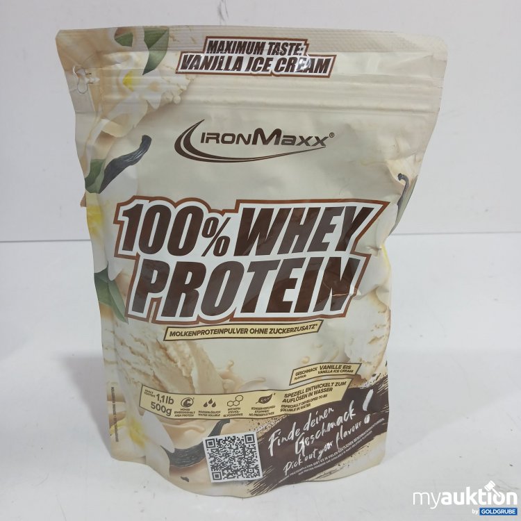 Artikel Nr. 979396: IronMaxx 100% Whey Protein Molkenproteinpulver ohne Zuckerzusatz Vanilla Ice cream 500g 
