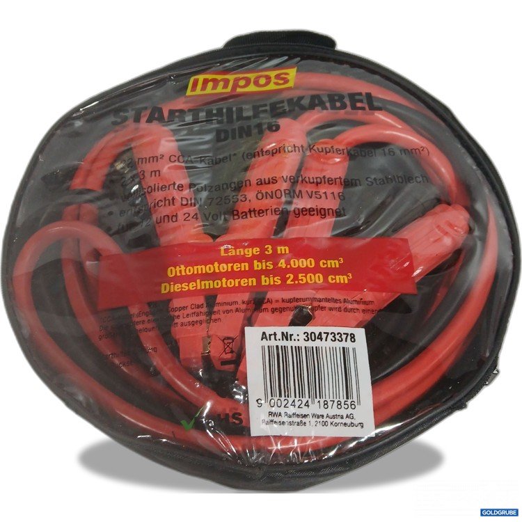 Artikel Nr. 524397 Artikel Nr. 524397: Impos Starthilfekabel DIN16 3m