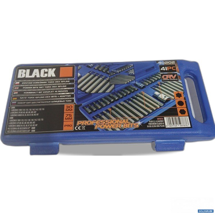 Artikel Nr. 525397 Artikel Nr. 525397: Black Satz Torx-Spline-Hex-Bits + Adapter 41Pc