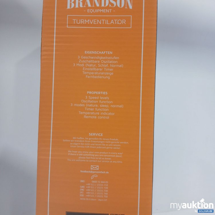 Artikel Nr. 876397: Brandson Equipment Turmventilator 