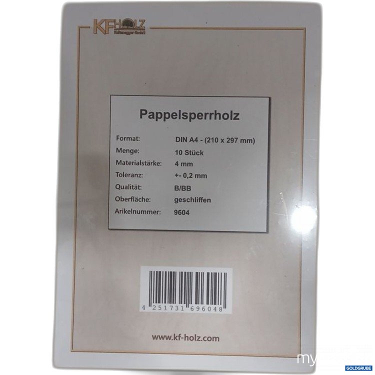 Artikel Nr. 934397 Artikel Nr. 934397: KF Holz Pappelsperrholz DIN A4 10 Stück