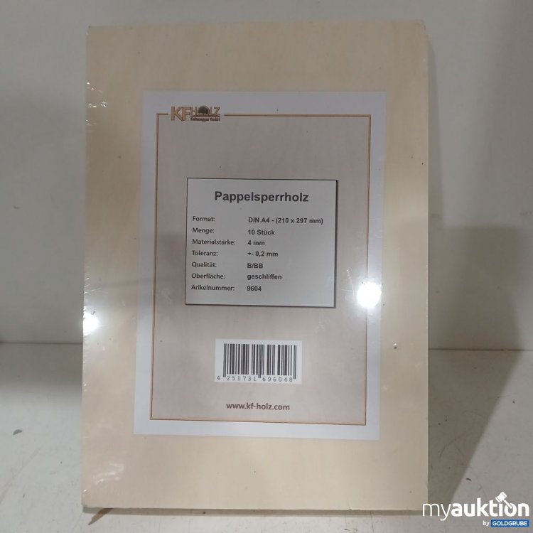 Artikel Nr. 934397 Artikel Nr. 934397: KF Holz Pappelsperrholz DIN A4 10 Stück