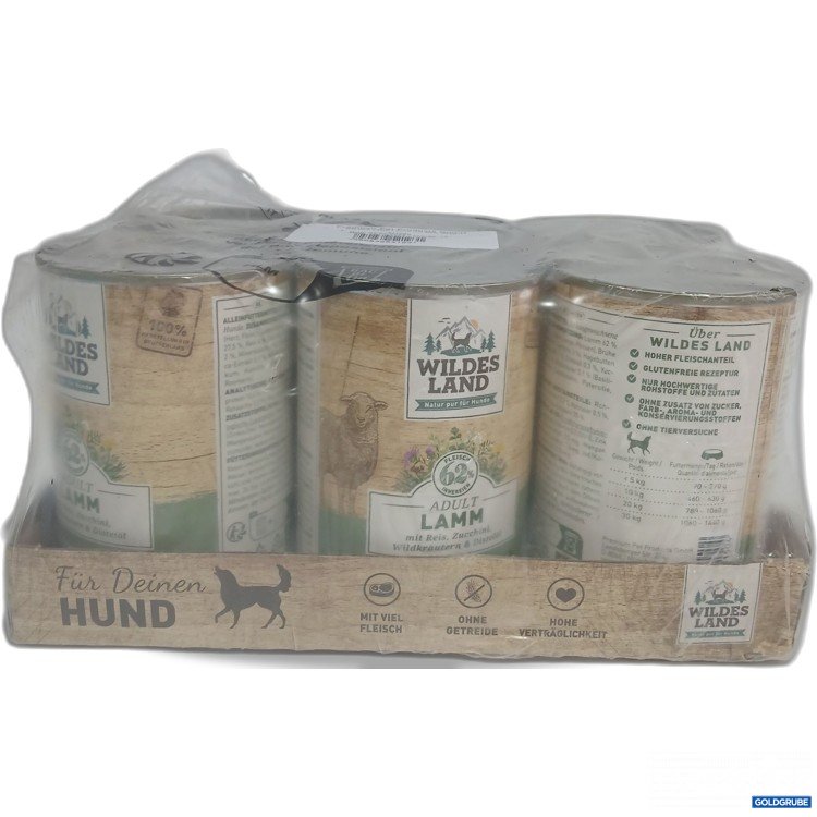Artikel Nr. 981397 Artikel Nr. 981397: Wildes Land Hundefutter Lamm 6x400g