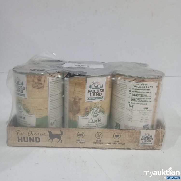 Artikel Nr. 981397 Artikel Nr. 981397: Wildes Land Hundefutter Lamm 6x400g