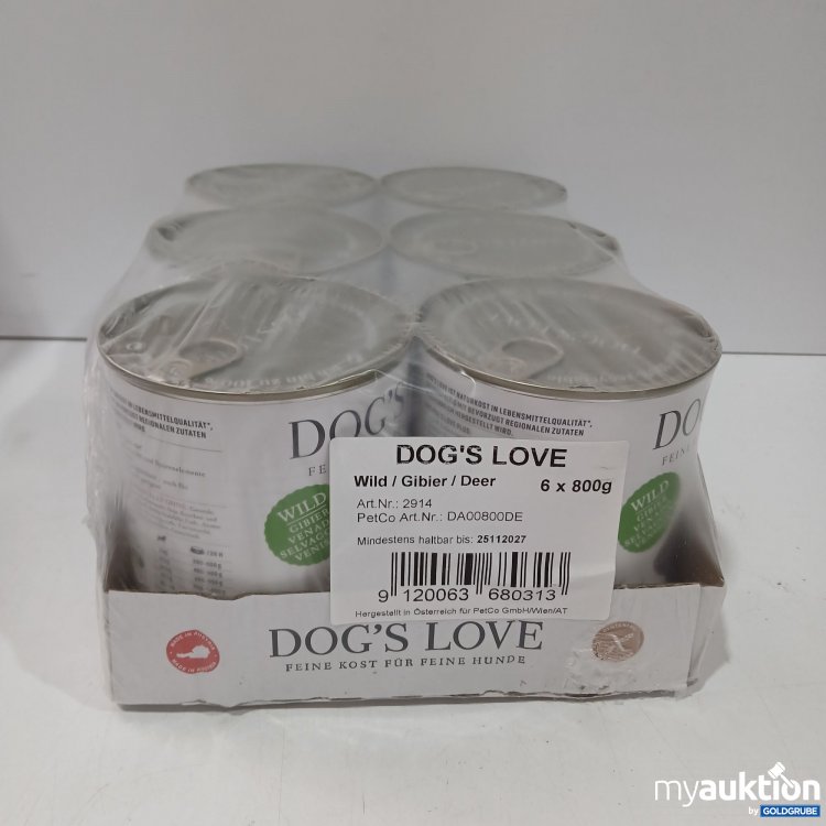 Artikel Nr. 770398 Artikel Nr. 770398: Dog's Love Wildfutter 6x800g
