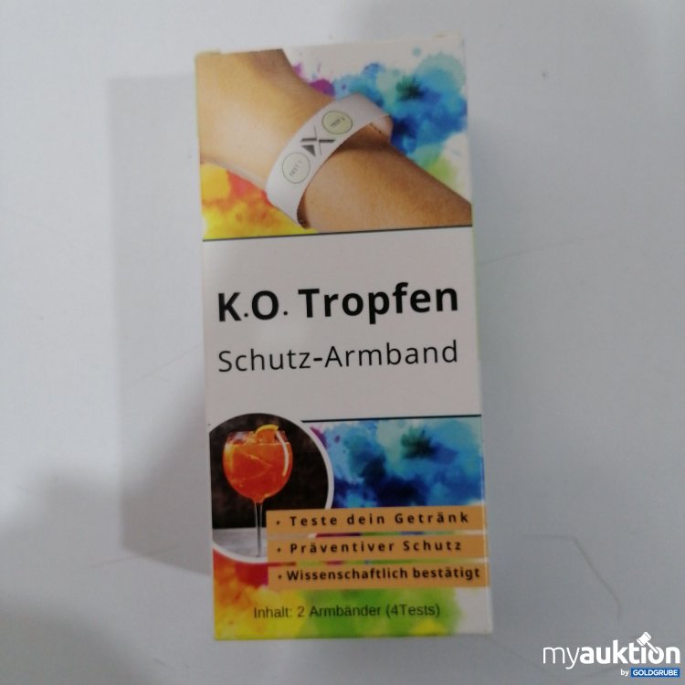 Artikel Nr. 889398: K.O Tropfen Schutz Armband 4Tests