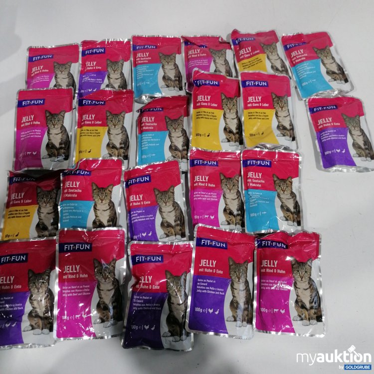 Artikel Nr. 896398: Fit+Fun Jelly Katzenfutter diverse Sorten 22x100g
