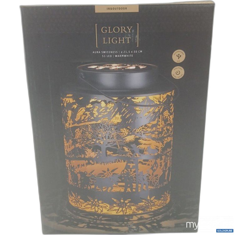 Artikel Nr. 447400 Artikel Nr. 447400: GLORY LIGHT Aura Swissness LED Laterne 21,5x30 cm