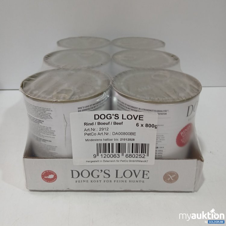 Artikel Nr. 770400 Artikel Nr. 770400: DOG'S LOVE Rind 6x800g