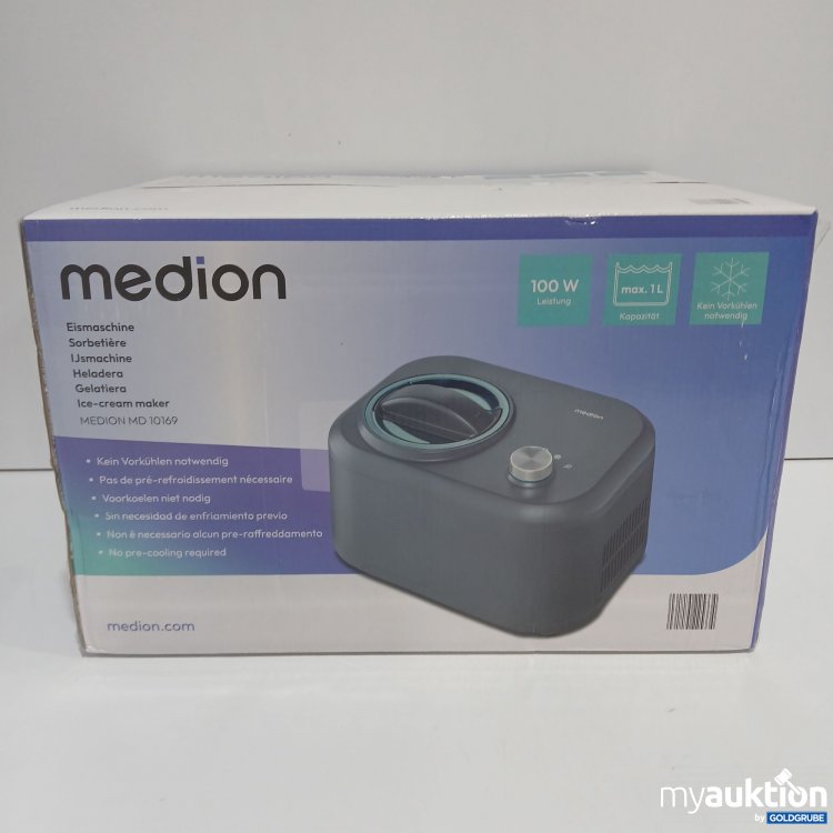 Artikel Nr. 813400 Artikel Nr. 813400: Medion Eismaschine 100W 1l MD 10169