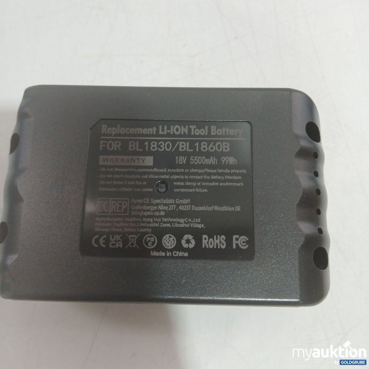 Artikel Nr. 992400: LI-Ion Batterie BL1830 18V 