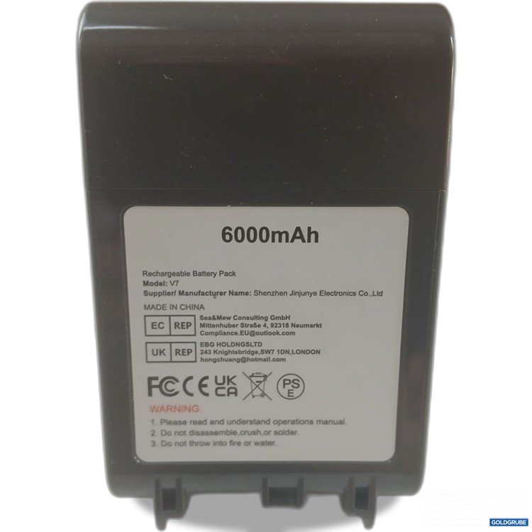 Artikel Nr. 993400 Artikel Nr. 993400: Shenzhen Jinjunye Electronics V7 Rechargeable Battery Pack 6000mAh
