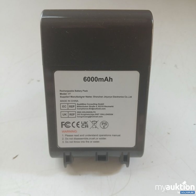 Artikel Nr. 993400 Artikel Nr. 993400: Shenzhen Jinjunye Electronics V7 Rechargeable Battery Pack 6000mAh