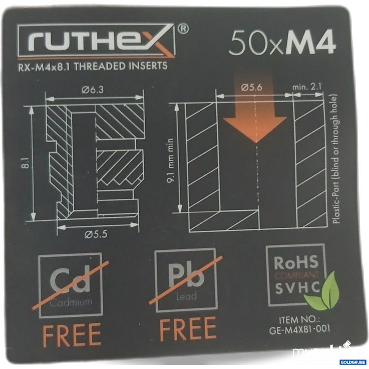 Artikel Nr. 998400 Artikel Nr. 998400: Ruthex 50×M4