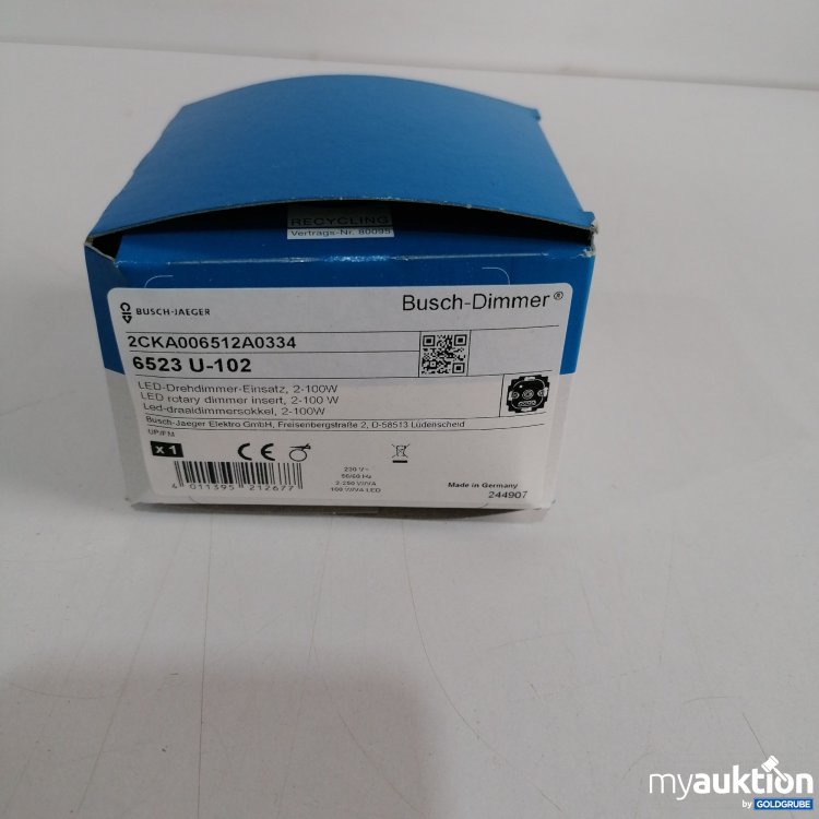 Artikel Nr. 439401 Artikel Nr. 439401: Busch Jaeger LED Drehdrimmer Einsatz 2-100W, 6523 U-102