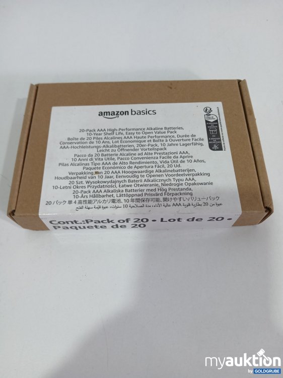 Artikel Nr. 800401 Artikel Nr. 800401: Amazon Basics AAA Hochleistungs Alkalibatterien 20stk