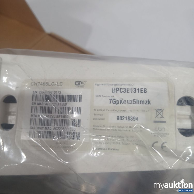Artikel Nr. 870401 Artikel Nr. 870401: Cbn Wireless Gateway CH7465LG-LC