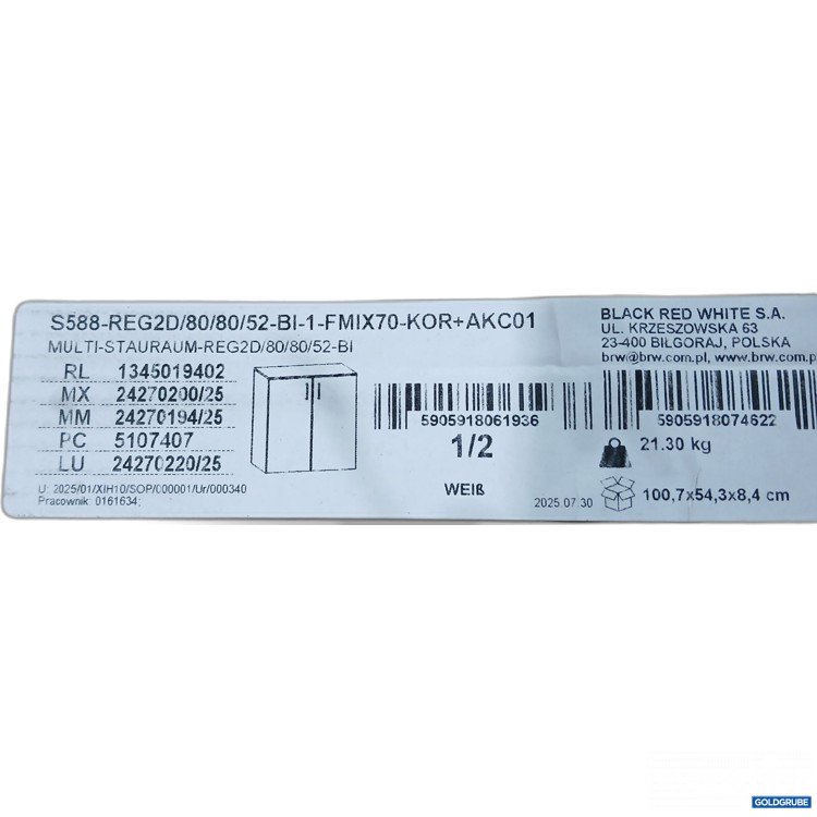 Artikel Nr. 950401: Black Red White Multi Stauraum Reg2D 80/80/52-BI