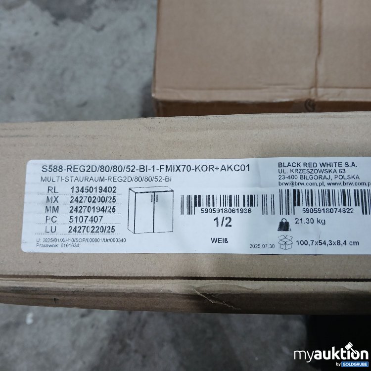 Artikel Nr. 950401: Black Red White Multi Stauraum Reg2D 80/80/52-BI