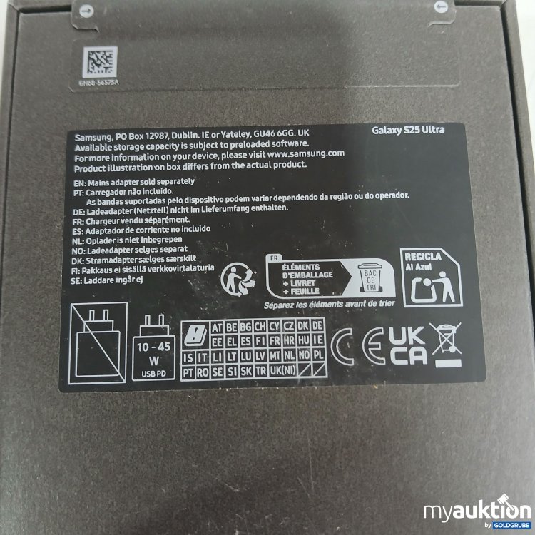 Artikel Nr. 963401: Samsung S25 Ultra SM-S938 DS Titanium Black