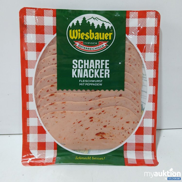 Artikel Nr. 399402 Artikel Nr. 399402: Wiesbauer Scharfe Knacker Fleischwurst 100g