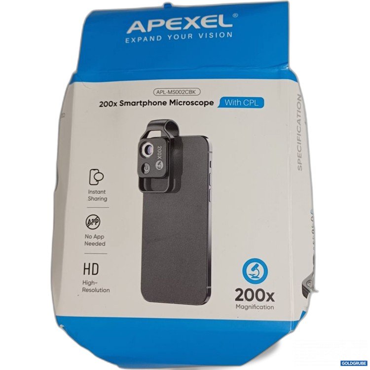Artikel Nr. 922402: APEXEL 200x Smartphone Microscope APL-MS002CBK