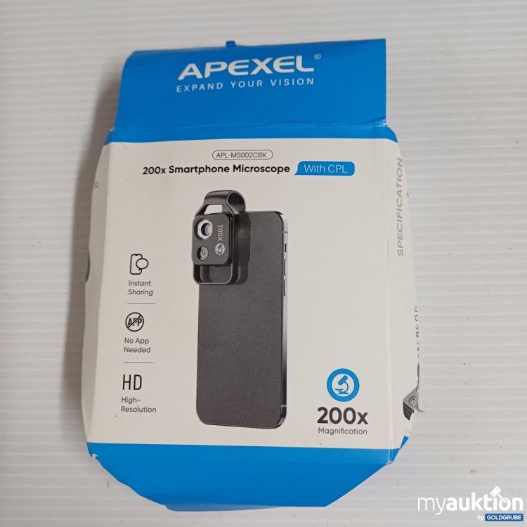 Artikel Nr. 922402: APEXEL 200x Smartphone Microscope APL-MS002CBK