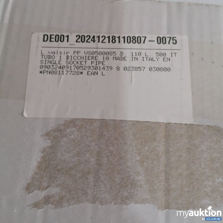 Artikel Nr. 439403: Valsir PP DIN 4102 B1 PP, EN 1451 B-S20 DN 110x 2.7L.500 HTEM, 10 Stk. 