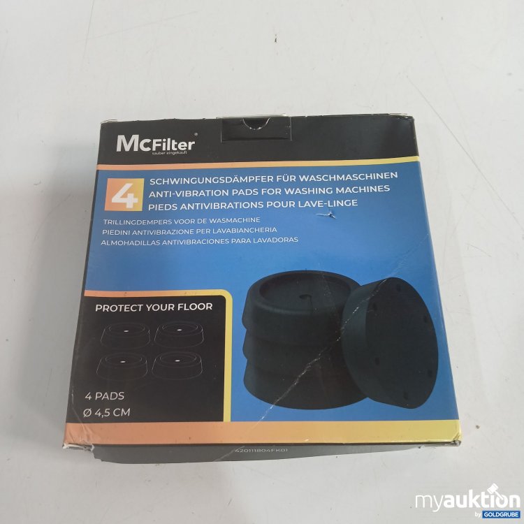 Artikel Nr. 894403: McFilter Schwingungsdämpfer für Waschmaschinen 4Stk 4,5cm 