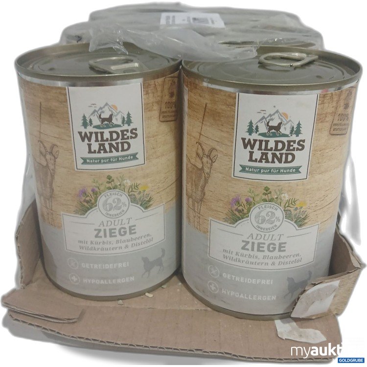 Artikel Nr. 981403: Wildes Land Hundefutter Adult Ziege 6x400g