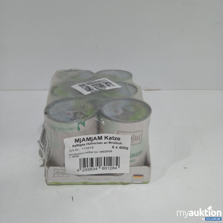 Artikel Nr. 808404: Mjamjam Katzenfutter saftiges Hühnchen an Brokkoli 6x400g