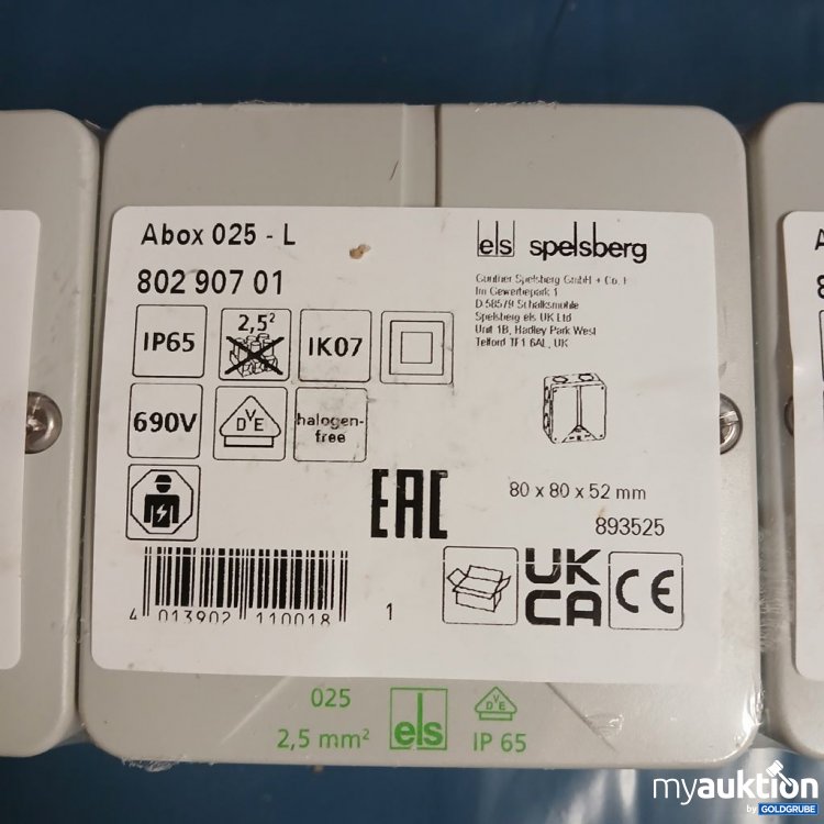 Artikel Nr. 919404 Artikel Nr. 919404: Spelsberg Abox 025-L Abzweigdose