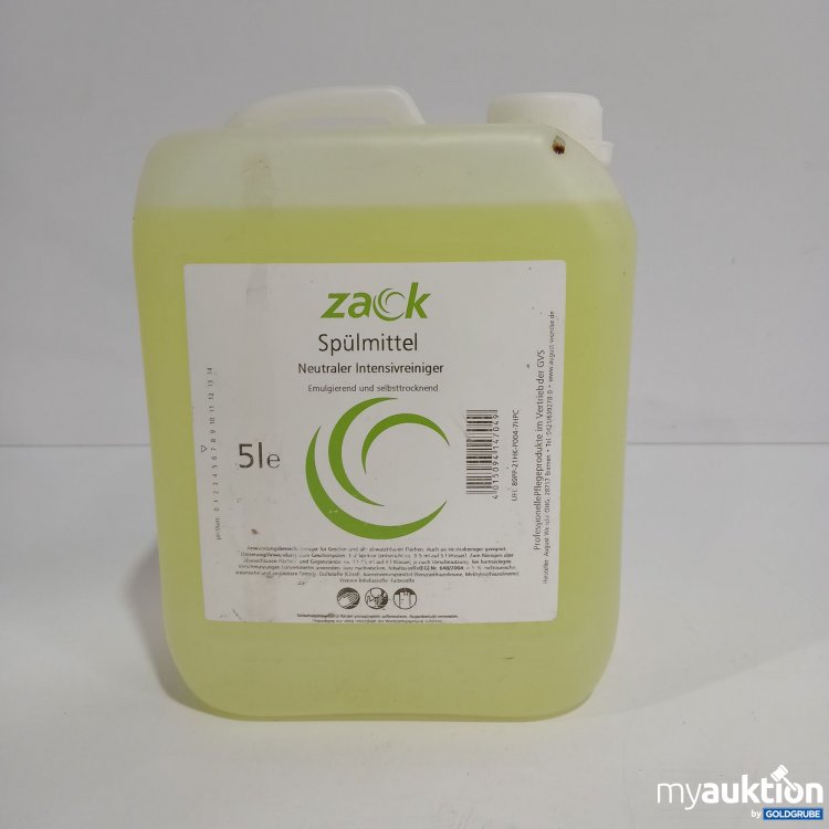 Artikel Nr. 816405 Artikel Nr. 816405: Zack Spülmittel Neutraler Intensivreiniger 5L