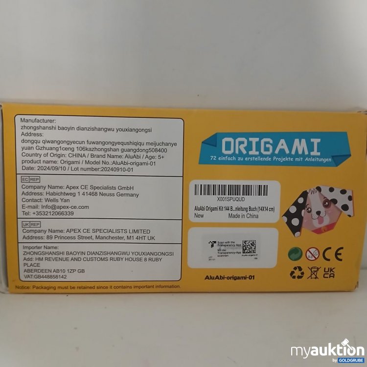 Artikel Nr. 921405: AluAbi Origami01  72 Projekte Anleitung Buch 14x14 cm