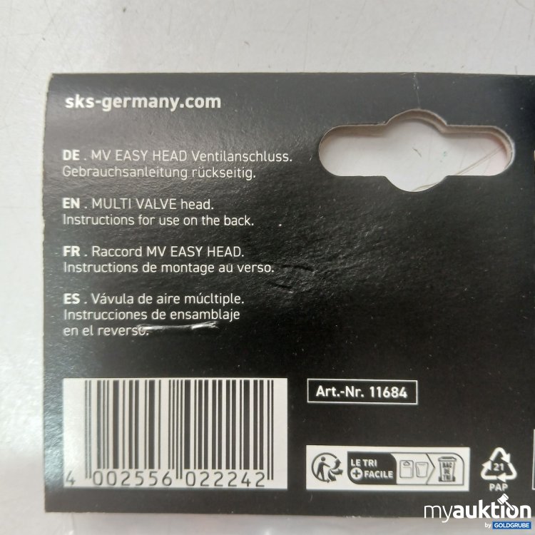 Artikel Nr. 933405 Artikel Nr. 933405: SKS Germany MV Easy Head Multi Valve-Ventilanschluss Art.Nr. 11684
