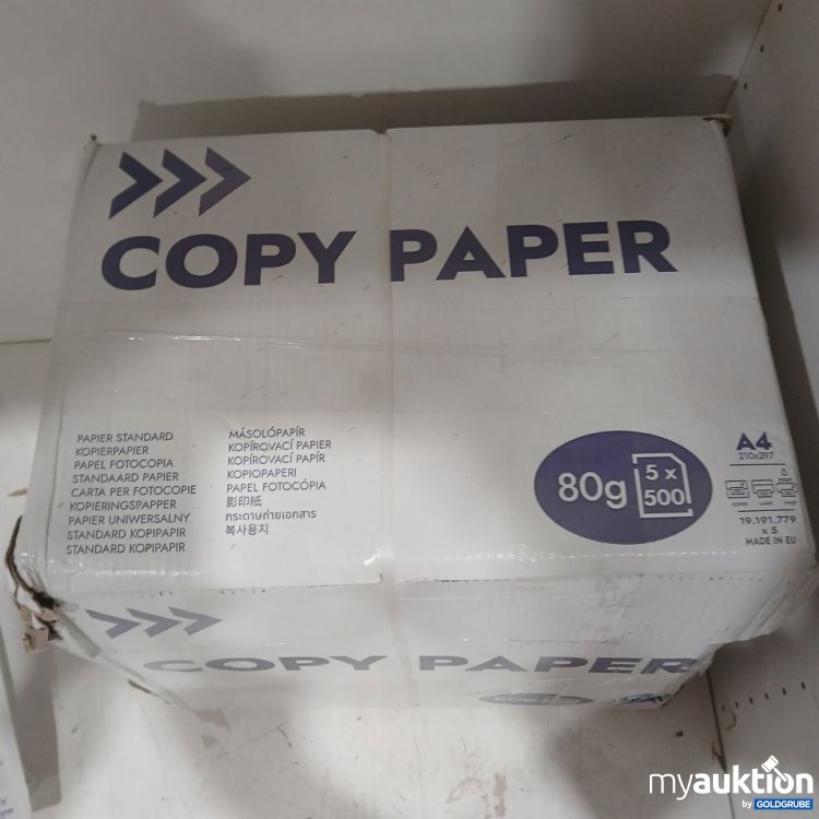 Artikel Nr. 934405 Artikel Nr. 934405: COPY PAPER A4 80 g 5x500 Blatt