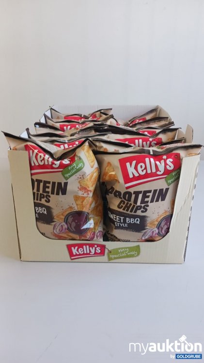 Artikel Nr. 940405 Artikel Nr. 940405: Kelly's Protein Chips Sweet BBQ Style 12x70g
