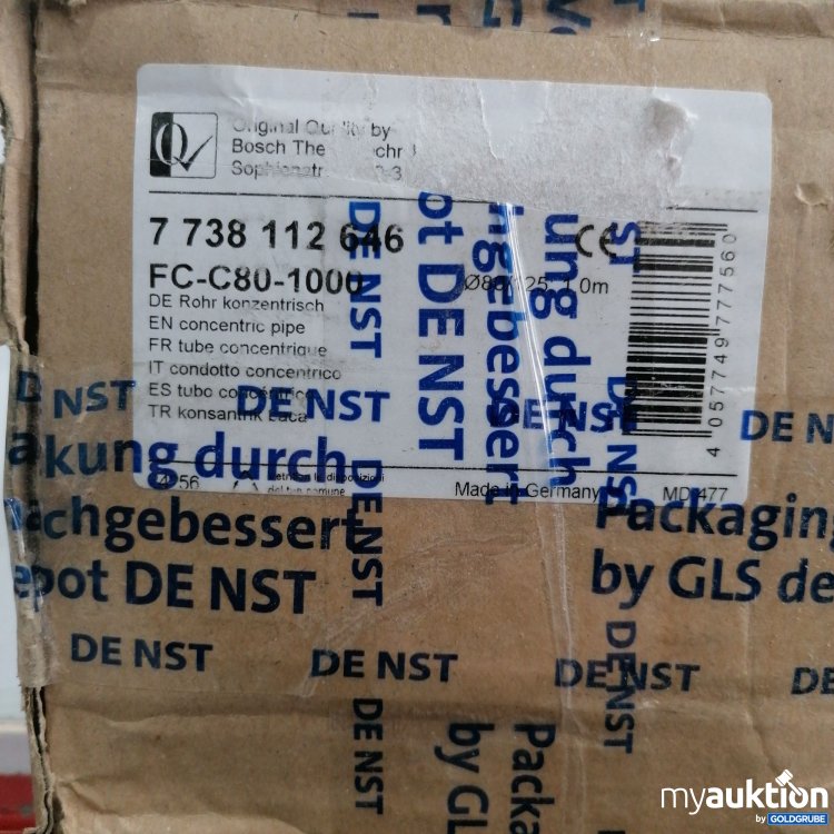 Artikel Nr. 439406: Bosch Thermotechnik Rohr konzentrisch FC C80 1000, 7738 112 646