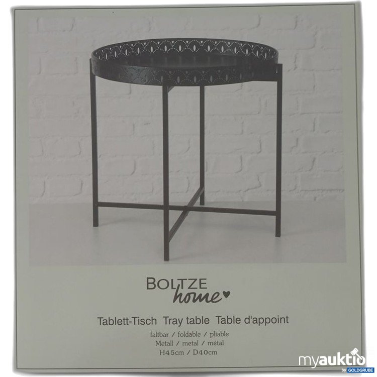 Artikel Nr. 447406 Artikel Nr. 447406: BOLTZE home Tablett-Tisch H45cm D40cm