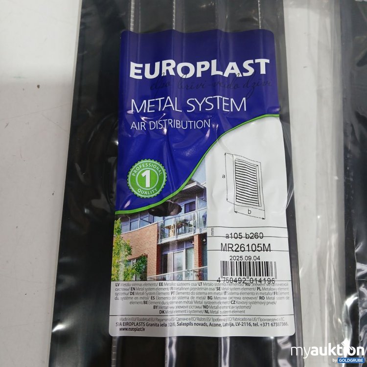 Artikel Nr. 442407: EUROPLAST Metal System MR21605M 15Stk 105x260mm