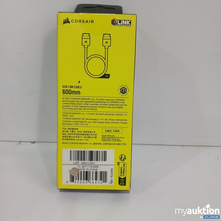 Artikel Nr. 821407 Artikel Nr. 821407: Corsair iCue Link Kabel 600mm
