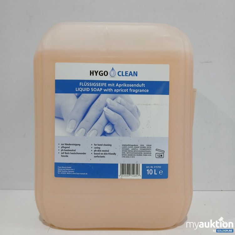 Artikel Nr. 865407: Hygoclean Flüssigseife mit Aprikosenduft 10L 316702