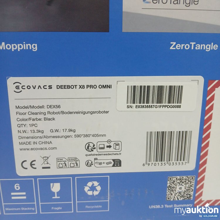 Artikel Nr. 876407 Artikel Nr. 876407: Ecovacs Robotics Deebot X8 Pro Omni DEX56